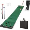 image:imageGoplus Golf Putting Mat Portable Golf Game Set with 2 Adjustable Putters 6 Balls Carrying Bag Indoor amp Outdoor Putting Green Mat for Practice Suits Office Home Backyard