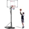 image:imageGoplus Portable Basketball Hoop Outdoor for Adults 5610 FT Adjustable Basketball Hoop Goal System with Shatterproof Backboard Shock Absorbent Rim Fillable Base 2 Wheels for Backyard Driveway