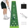 image:imageGoplus Putting Green Mat Portable Golf Game Set with 2 Adjustable Putters 6 Balls Carrying Bag Golf Putting Mat for Party Practice Home Backyard