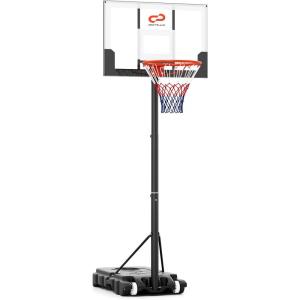 image:imageGoplus Basketball Hoop Outdoor Portable 337FT10FT Adjustable Basketball Goal System wShatterproof PC Backboard Wheels for Adults in Pool Driveway Backyard337 FT  BlackWhite