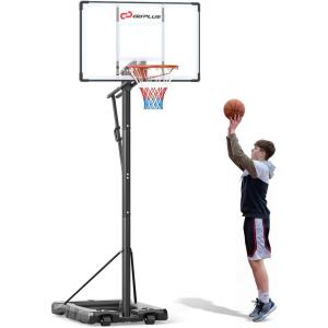 image:imageGoplus Portable Basketball Hoop Outdoor for Adults 5610 FT Adjustable Basketball Hoop Goal System with Shatterproof Backboard Shock Absorbent Rim Fillable Base 2 Wheels for Backyard Driveway