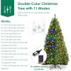 image:imageGoplus 6FT PreLit Artificial Christmas Tree Hinged Spruce Xmas Full Tree with 350 LED Multicolor Lights 11 Lighting Modes 1000 PVC Branch Foldable Base for Indoor Home Office Decoration