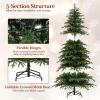 image:imageGoplus 7 FT PreLit Royal Blue Snow Flocked Christmas Tree Artificial Hinged Xmas Tree with 340 LED Lights 900 Branch Tips 3 Modes Timer Remote Metal Base Home Office Holiday DecorationMulticolored With Mixed Tips