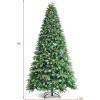 image:imageGoplus 7 FT PreLit Royal Blue Snow Flocked Christmas Tree Artificial Hinged Xmas Tree with 340 LED Lights 900 Branch Tips 3 Modes Timer Remote Metal Base Home Office Holiday DecorationGreen Pine Tree