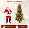 image:imageGoplus 7 FT PreLit Royal Blue Snow Flocked Christmas Tree Artificial Hinged Xmas Tree with 340 LED Lights 900 Branch Tips 3 Modes Timer Remote Metal Base Home Office Holiday DecorationMulticolored With Mixed Tips