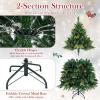 image:imageGoplus 7 FT PreLit Royal Blue Snow Flocked Christmas Tree Artificial Hinged Xmas Tree with 340 LED Lights 900 Branch Tips 3 Modes Timer Remote Metal Base Home Office Holiday DecorationMulticolored