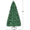 image:imageGoplus 7 FT PreLit Royal Blue Snow Flocked Christmas Tree Artificial Hinged Xmas Tree with 340 LED Lights 900 Branch Tips 3 Modes Timer Remote Metal Base Home Office Holiday DecorationGreen