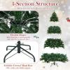 image:imageGoplus 7 FT PreLit Royal Blue Snow Flocked Christmas Tree Artificial Hinged Xmas Tree with 340 LED Lights 900 Branch Tips 3 Modes Timer Remote Metal Base Home Office Holiday DecorationMulticolored