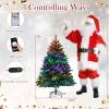image:imageGoplus 7 FT PreLit Royal Blue Snow Flocked Christmas Tree Artificial Hinged Xmas Tree with 340 LED Lights 900 Branch Tips 3 Modes Timer Remote Metal Base Home Office Holiday DecorationMulticolored