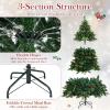 image:imageGoplus 7 FT PreLit Royal Blue Snow Flocked Christmas Tree Artificial Hinged Xmas Tree with 340 LED Lights 900 Branch Tips 3 Modes Timer Remote Metal Base Home Office Holiday DecorationMulticolored