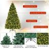 image:imageGoplus 7 FT PreLit Royal Blue Snow Flocked Christmas Tree Artificial Hinged Xmas Tree with 340 LED Lights 900 Branch Tips 3 Modes Timer Remote Metal Base Home Office Holiday DecorationGreen