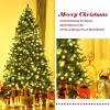 image:imageGoplus 7 FT PreLit Royal Blue Snow Flocked Christmas Tree Artificial Hinged Xmas Tree with 340 LED Lights 900 Branch Tips 3 Modes Timer Remote Metal Base Home Office Holiday DecorationGreen