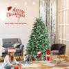 image:imageGoplus 7 FT PreLit Royal Blue Snow Flocked Christmas Tree Artificial Hinged Xmas Tree with 340 LED Lights 900 Branch Tips 3 Modes Timer Remote Metal Base Home Office Holiday DecorationGreen Pine Tree
