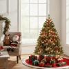 image:imageGoplus 7 FT PreLit Royal Blue Snow Flocked Christmas Tree Artificial Hinged Xmas Tree with 340 LED Lights 900 Branch Tips 3 Modes Timer Remote Metal Base Home Office Holiday DecorationMulticolored