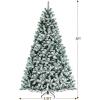 image:imageGoplus 7FT PreLit Snow Flocked Christmas Tree Artificial Hinged Xmas Tree W 450 LED Lights Foldable Metal Stand and 1116 Branch Tips Fake Snow Flocked Tree for Indoor Home Office Party DecorationGreen