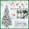image:imageGoplus 7FT PreLit Snow Flocked Christmas Tree Artificial Hinged Xmas Tree W 450 LED Lights Foldable Metal Stand and 1116 Branch Tips Fake Snow Flocked Tree for Indoor Home Office Party DecorationSnowy