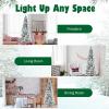 image:imageGoplus 7FT PreLit Snow Flocked Christmas Tree Artificial Hinged Xmas Tree W 450 LED Lights Foldable Metal Stand and 1116 Branch Tips Fake Snow Flocked Tree for Indoor Home Office Party DecorationWhite