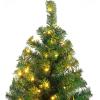 image:imageGoplus 9ft Artificial Prelit Christmas Tree Premium Spruce Hinged Tree with 700 LED Lights and Solid Metal Stand ULCertified Transformer4ft 6in