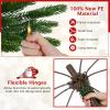 image:imageGoplus 9ft Artificial Prelit Christmas Tree Premium Spruce Hinged Tree with 700 LED Lights and Solid Metal Stand ULCertified Transformer64 ft  220 Lights