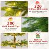 image:imageGoplus 9ft Artificial Prelit Christmas Tree Premium Spruce Hinged Tree with 700 LED Lights and Solid Metal Stand ULCertified Transformer64 ft  220 Lights