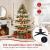 image:imageGoplus 9ft Artificial Prelit Christmas Tree Premium Spruce Hinged Tree with 700 LED Lights and Solid Metal Stand ULCertified Transformer64 ft  220 Lights