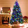 image:imageGoplus 9ft Artificial Prelit Christmas Tree Premium Spruce Hinged Tree with 700 LED Lights and Solid Metal Stand ULCertified Transformer7ft 6in