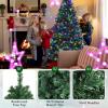 image:imageGoplus 9ft Artificial Prelit Christmas Tree Premium Spruce Hinged Tree with 700 LED Lights and Solid Metal Stand ULCertified Transformer7ft 6in