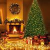image:imageGoplus 9ft Artificial Prelit Christmas Tree Premium Spruce Hinged Tree with 700 LED Lights and Solid Metal Stand ULCertified Transformer9 ft  700 Lights