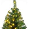 image:imageGoplus 9ft Artificial Prelit Christmas Tree Premium Spruce Hinged Tree with 700 LED Lights and Solid Metal Stand ULCertified Transformer9 ft  700 Lights