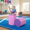image:imageGoplus 245 x 26 Octagon Gymnastics Mat Skill Shape Tumbling Mat wWaterproof Zippered Cover amp Thick Filling Somersault Backbend Trainer for Cheerleading amp Martial ArtsPurple