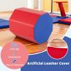 image:imageGoplus 245 x 26 Octagon Gymnastics Mat Skill Shape Tumbling Mat wWaterproof Zippered Cover amp Thick Filling Somersault Backbend Trainer for Cheerleading amp Martial ArtsRed