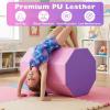 image:imageGoplus 245 x 26 Octagon Gymnastics Mat Skill Shape Tumbling Mat wWaterproof Zippered Cover amp Thick Filling Somersault Backbend Trainer for Cheerleading amp Martial ArtsPurple