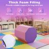 image:imageGoplus 245 x 26 Octagon Gymnastics Mat Skill Shape Tumbling Mat wWaterproof Zippered Cover amp Thick Filling Somersault Backbend Trainer for Cheerleading amp Martial ArtsPurple