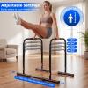 image:imageGoplus Adjustable Dip Bar Heavy Duty Parallette Push Up Stand with 660 LBS Capacity AntiSlip Foam Grips Portable Fitness Workout Dip Station for Home Gym Calisthenics1 Side Locked