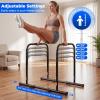 image:imageGoplus Adjustable Dip Bar Heavy Duty Parallette Push Up Stand with 660 LBS Capacity AntiSlip Foam Grips Portable Fitness Workout Dip Station for Home Gym Calisthenics2 Side Locked