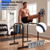image:imageGoplus Adjustable Dip Bar Heavy Duty Parallette Push Up Stand with 660 LBS Capacity AntiSlip Foam Grips Portable Fitness Workout Dip Station for Home Gym Calisthenics1 Side Locked