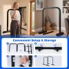 image:imageGoplus Adjustable Dip Bar Heavy Duty Parallette Push Up Stand with 660 LBS Capacity AntiSlip Foam Grips Portable Fitness Workout Dip Station for Home Gym Calisthenics1 Side Locked