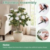 image:imageGoplus 275 Artificial Cypress Topiary Trees Set of 2 Faux Topiary Bushes Shrubs with Ground Spikes Indoor Outdoor SunResistant Fake Evergreen Shrub Plants for Front Porch Patio Home DecorationWhite Rose