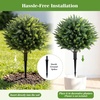 image:imageGoplus 275 Artificial Cypress Topiary Trees Set of 2 Faux Topiary Bushes Shrubs with Ground Spikes Indoor Outdoor SunResistant Fake Evergreen Shrub Plants for Front Porch Patio Home DecorationCypress
