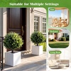 image:imageGoplus 275 Artificial Cypress Topiary Trees Set of 2 Faux Topiary Bushes Shrubs with Ground Spikes Indoor Outdoor SunResistant Fake Evergreen Shrub Plants for Front Porch Patio Home DecorationCypress