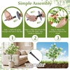 image:imageGoplus 275 Artificial Cypress Topiary Trees Set of 2 Faux Topiary Bushes Shrubs with Ground Spikes Indoor Outdoor SunResistant Fake Evergreen Shrub Plants for Front Porch Patio Home DecorationWhite Flowers