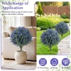 image:imageGoplus 275 Artificial Cypress Topiary Trees Set of 2 Faux Topiary Bushes Shrubs with Ground Spikes Indoor Outdoor SunResistant Fake Evergreen Shrub Plants for Front Porch Patio Home DecorationLavender