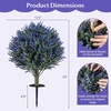 image:imageGoplus 275 Artificial Cypress Topiary Trees Set of 2 Faux Topiary Bushes Shrubs with Ground Spikes Indoor Outdoor SunResistant Fake Evergreen Shrub Plants for Front Porch Patio Home DecorationLavender