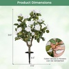 image:imageGoplus 275 Artificial Cypress Topiary Trees Set of 2 Faux Topiary Bushes Shrubs with Ground Spikes Indoor Outdoor SunResistant Fake Evergreen Shrub Plants for Front Porch Patio Home DecorationWhite Rose