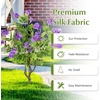 image:imageGoplus 275 Artificial Cypress Topiary Trees Set of 2 Faux Topiary Bushes Shrubs with Ground Spikes Indoor Outdoor SunResistant Fake Evergreen Shrub Plants for Front Porch Patio Home DecorationPurple Flowers
