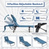 image:imageGoplus Tanning Chair Folding Beach Lounge Chair with Face Hole Removable Pillow Carry Strap Position Adjustable Sunbathing Chair Portable Outside Lounge Chair for Patio Pool 1 RedNavy