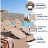 image:imageGoplus Tanning Chair Folding Beach Lounge Chair with Face Hole Removable Pillow Carry Strap Position Adjustable Sunbathing Chair Portable Outside Lounge Chair for Patio Pool 1 RedBeige