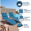 image:imageGoplus Tanning Chair Folding Beach Lounge Chair with Face Hole Removable Pillow Carry Strap Position Adjustable Sunbathing Chair Portable Outside Lounge Chair for Patio Pool 1 RedNavy