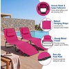 image:imageGoplus Tanning Chair Folding Beach Lounge Chair with Face Hole Removable Pillow Carry Strap Position Adjustable Sunbathing Chair Portable Outside Lounge Chair for Patio Pool 1 RedPink