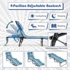 image:imageGoplus Tanning Chair Folding Beach Lounge Chair with Face Hole Removable Pillow Carry Strap Position Adjustable Sunbathing Chair Portable Outside Lounge Chair for Patio Pool 1 RedBlue Stripe